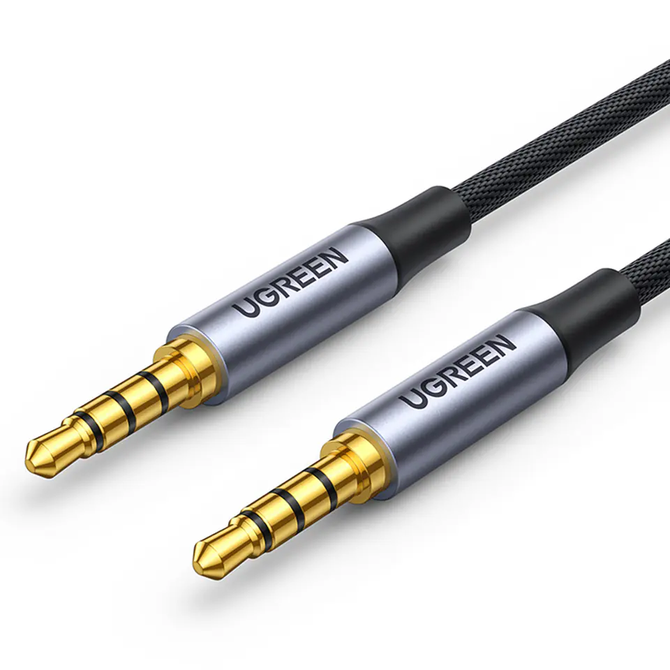 ⁨Kabel przewód audio AUX mini jack 3.5mm męski 2m czarny⁩ w sklepie Wasserman.eu