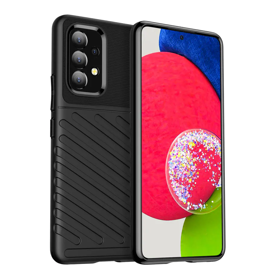 ⁨Thunder Case elastyczne pancerne etui pokrowiec Samsung Galaxy A53 5G czarny⁩ w sklepie Wasserman.eu