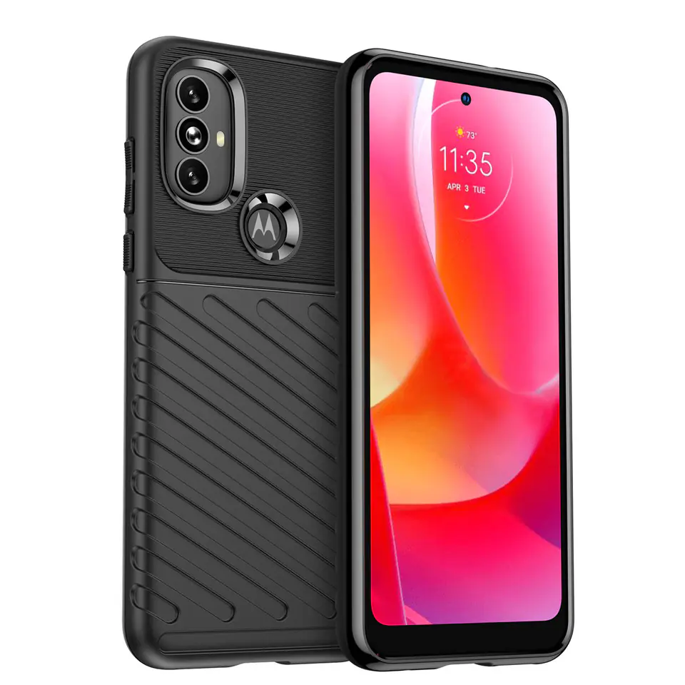 ⁨Thunder Case elastyczne pancerne etui pokrowiec Motorola Moto G Power 2022 czarny⁩ w sklepie Wasserman.eu