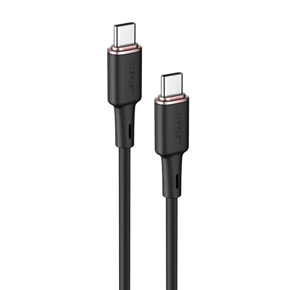 ⁨Kabel przewód USB-C 60W 20V 3A 1.2m czarny⁩ w sklepie Wasserman.eu