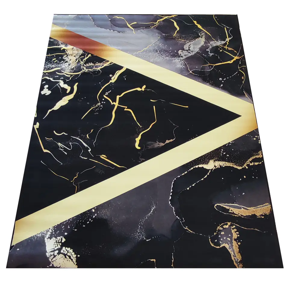 ⁨Dywan BLACK and GOLD N 12 : Kolor - czarny, Rozmiar - 80 x 150 cm⁩ w sklepie Wasserman.eu