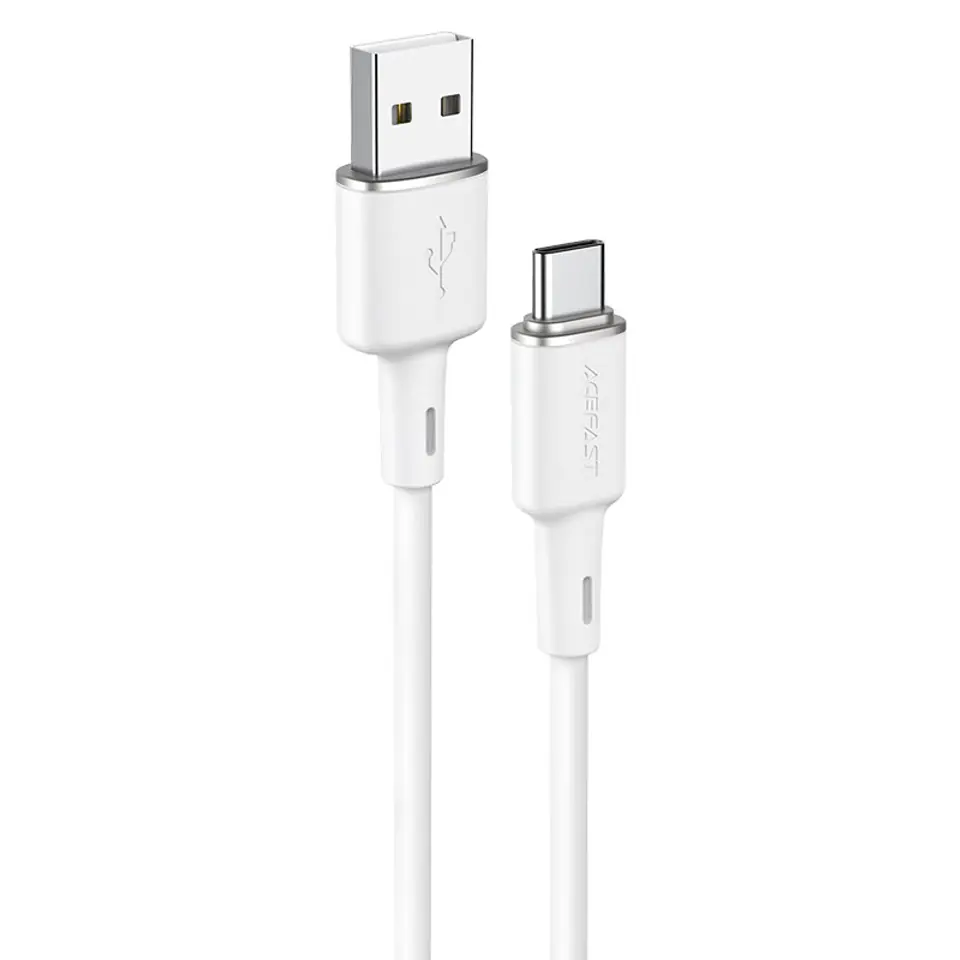 ⁨Kabel przewód USB - USB-C 3A 1.2m biały⁩ w sklepie Wasserman.eu