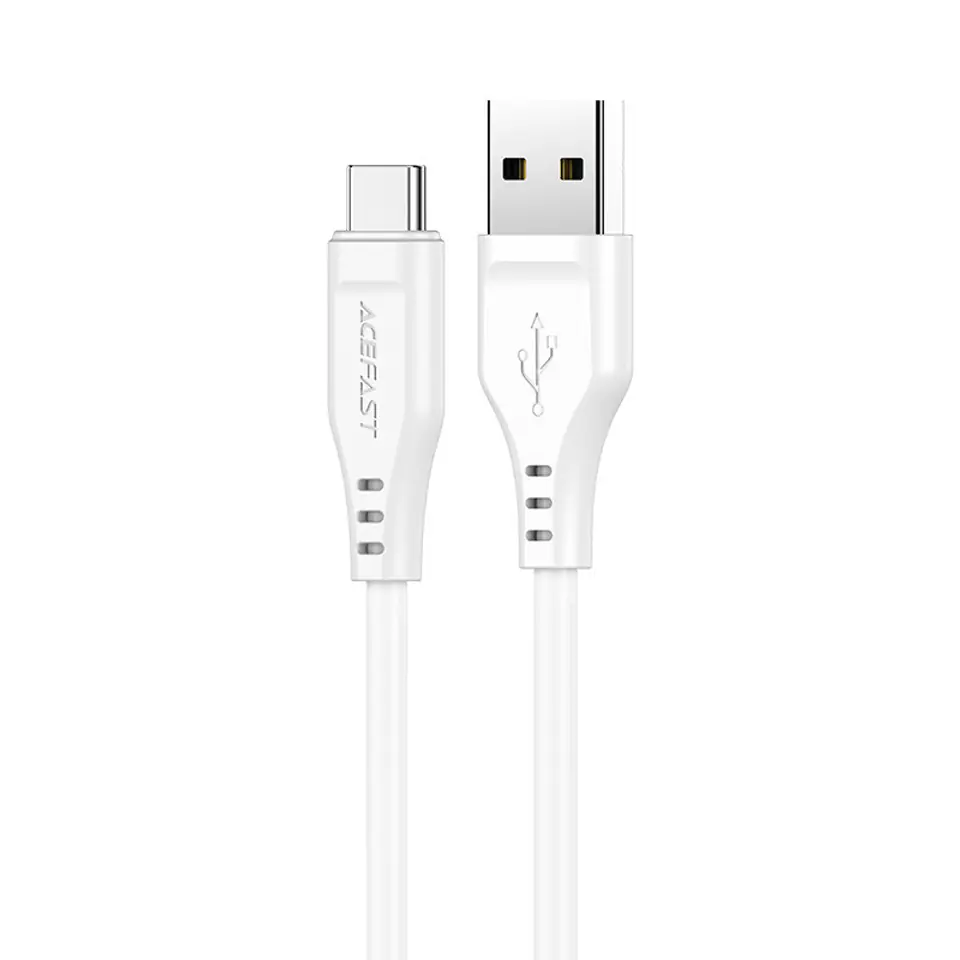 ⁨Kabel przewód do telefonu USB - USB-C 3A 1.2m biały⁩ w sklepie Wasserman.eu