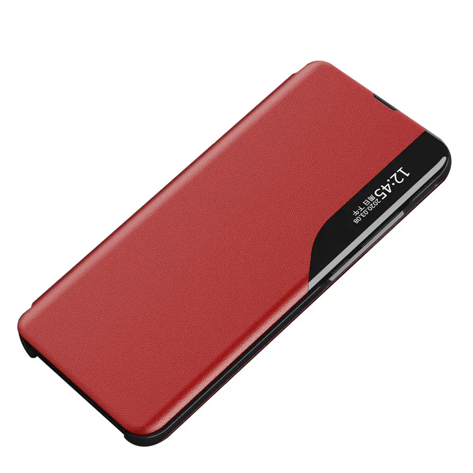 ⁨Eco Leather View Case elegancki futerał etui z klapką i funkcją podstawki Xiaomi Redmi Note 11 Pro+ 5G (China) / 11 Pro 5G (China) / Mi11i HyperCharge / Poco X4 NFC 5G czerwony⁩ w sklepie Wasserman.eu