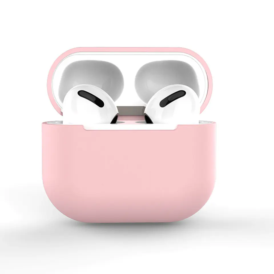 ⁨Etui do AirPods Pro silikonowy miękki pokrowiec na słuchawki różowy (case C)⁩ w sklepie Wasserman.eu