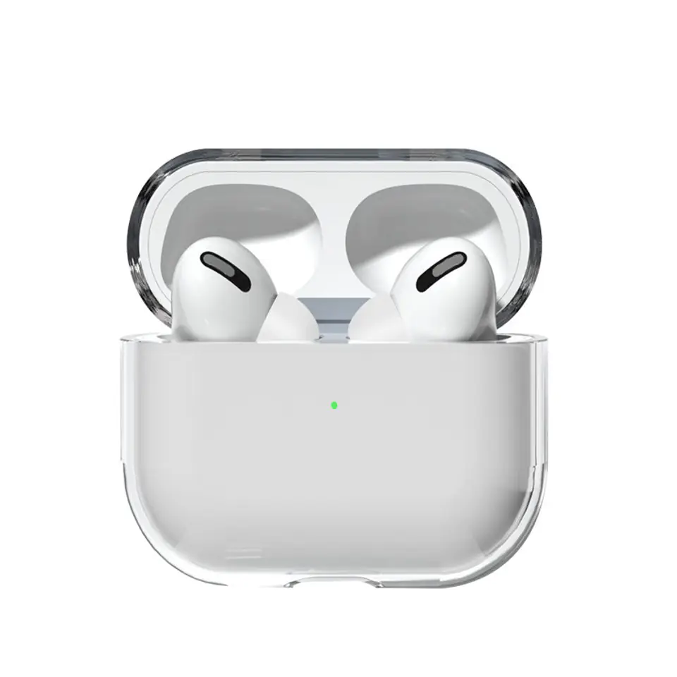 ⁨Etui do AirPods 2 / AirPods 1 sztywny mocny pokrowiec na słuchawki przezroczysty (case A)⁩ w sklepie Wasserman.eu