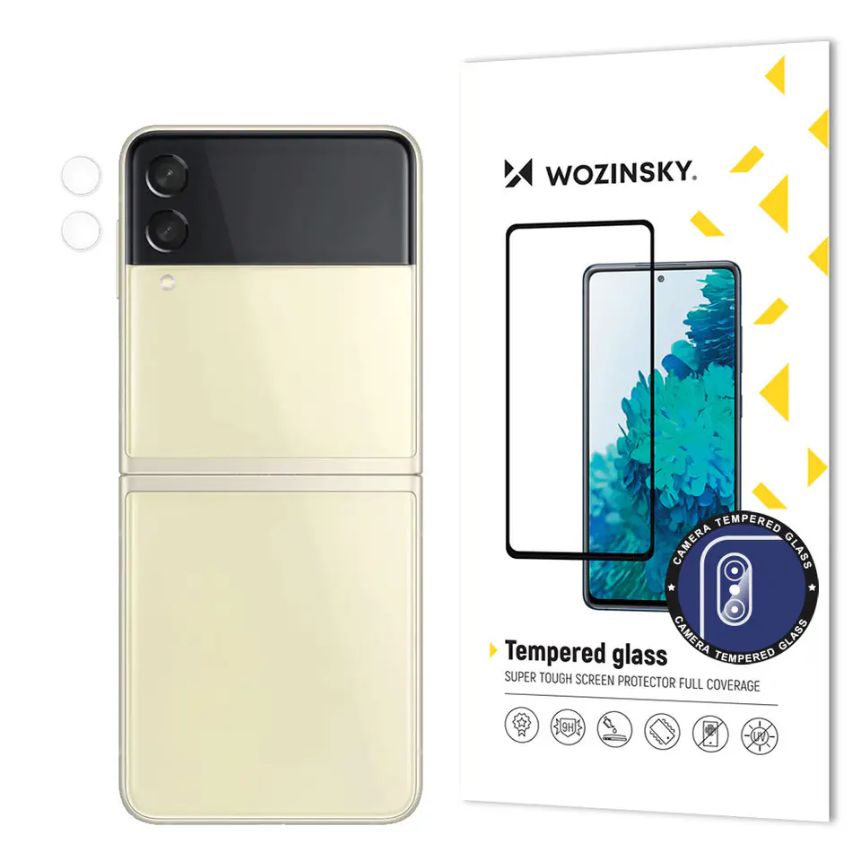 ⁨Wozinsky Camera Glass szkło hartowane 9H na cały aparat kamerę Samsung Galaxy Z Flip 3⁩ w sklepie Wasserman.eu