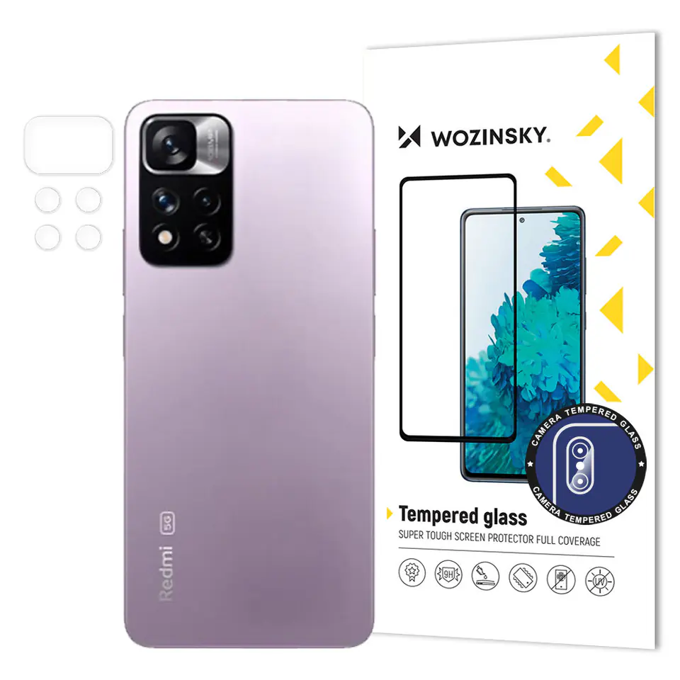 ⁨Wozinsky Camera Glass szkło hartowane 9H na cały aparat kamerę Xiaomi Redmi Note 11 Pro+⁩ w sklepie Wasserman.eu