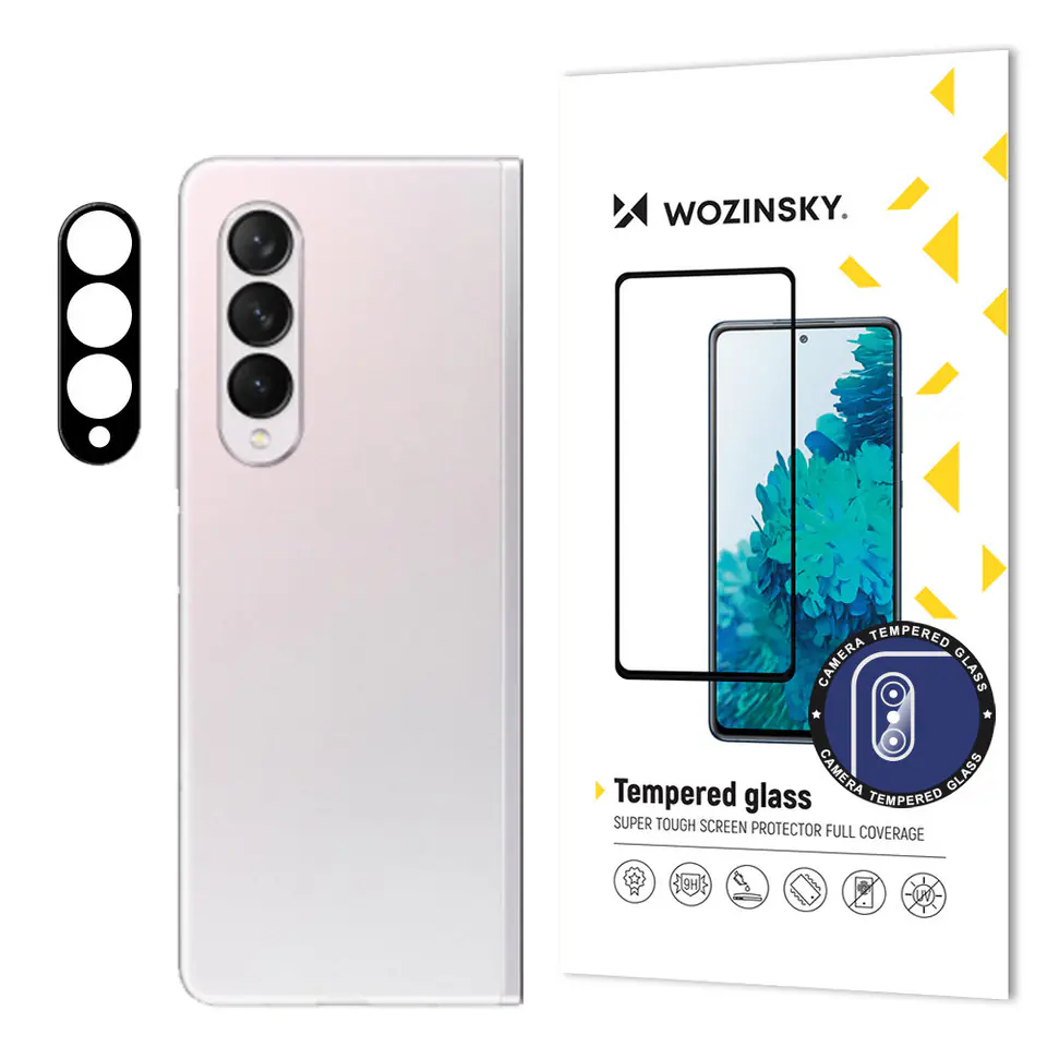 ⁨Wozinsky Full Camera Glass szkło hartowane 9H na cały aparat kamerę Samsung Galaxy Z Fold 3⁩ w sklepie Wasserman.eu