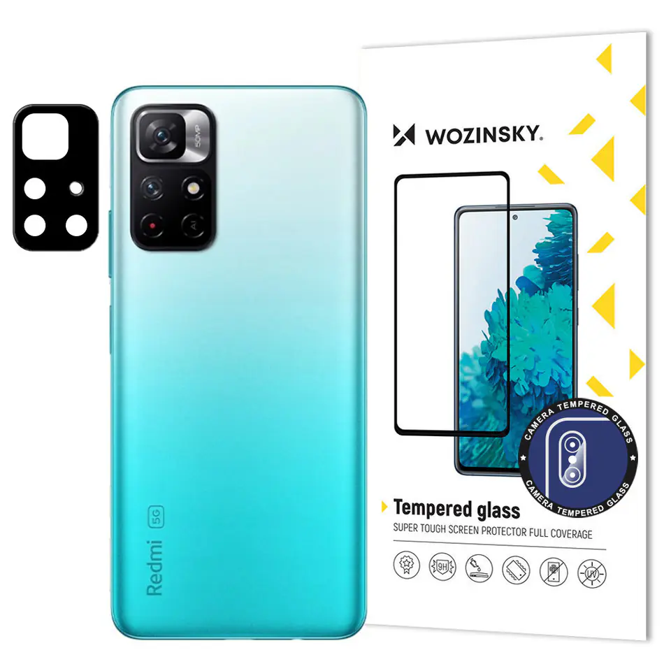 ⁨Wozinsky Full Camera Glass szkło hartowane 9H na cały aparat kamerę Xiaomi Redmi Note 11T 5G / Redmi Note 11S 5G / Poco M4 Pro 5G⁩ w sklepie Wasserman.eu