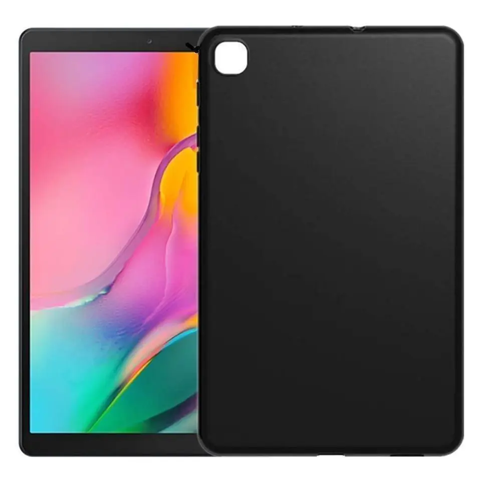 ⁨Slim Case etui Xiaomi Pad 5 Pro 12.4'' elastyczny silikonowy pokrowiec czarne⁩ w sklepie Wasserman.eu