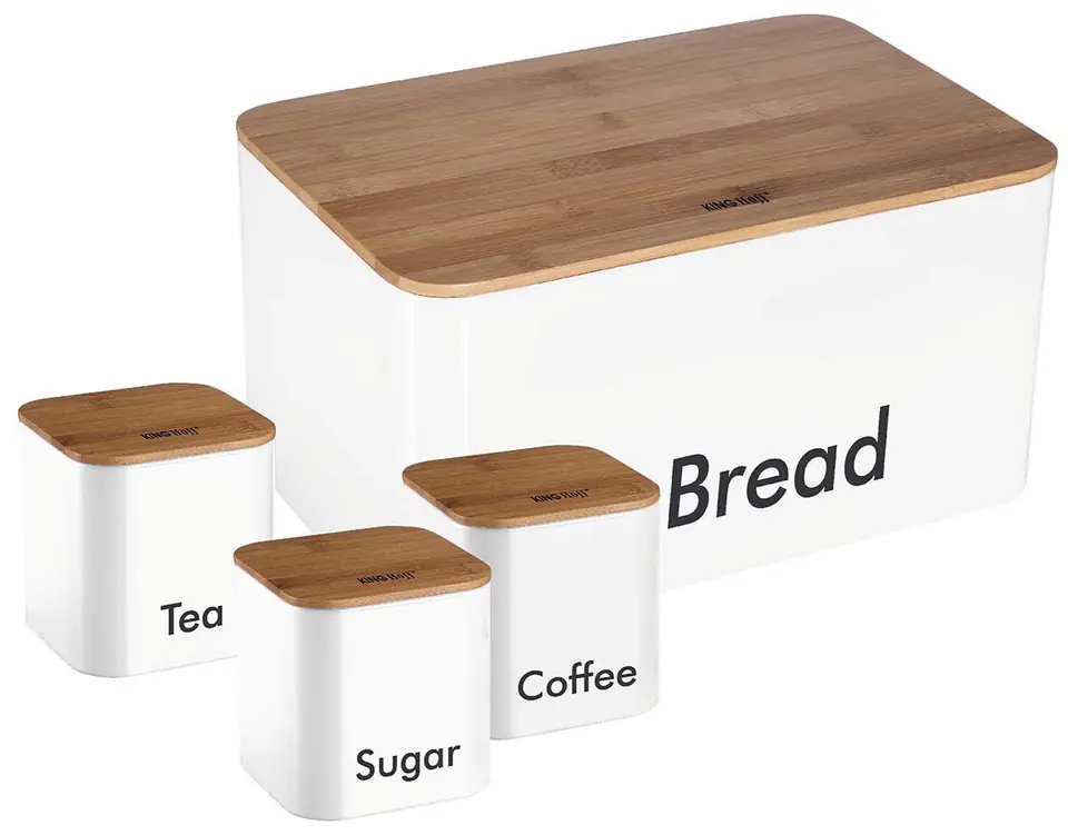 ⁨BREAD BOX WITH A SET OF KITCHEN CONTAINERS KINGHOFF KH-1026⁩ at Wasserman.eu