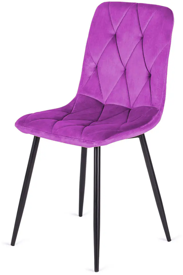 ⁨Krzesło tapicerowane BORGO VELVET PURPLE⁩ w sklepie Wasserman.eu