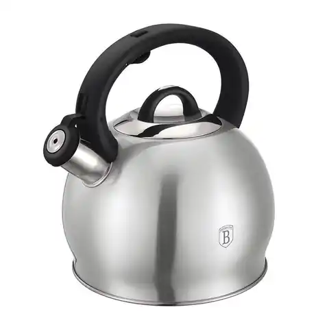 ⁨KETTLE 3L BERLINGER HAUS WITH WHISTLE ROYAL SILVER BH-6397⁩ at Wasserman.eu