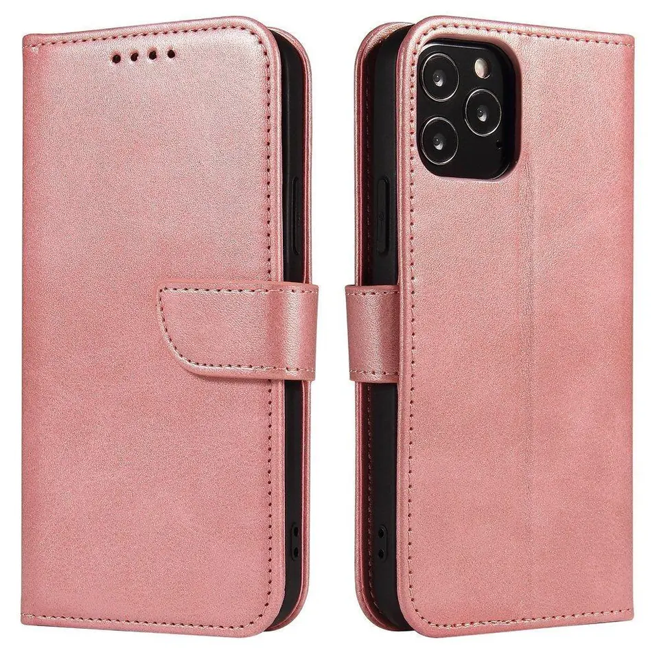 ⁨Magnet Case elegancki futerał etui pokrowiec z klapką i funkcją podstawki Xiaomi Redmi Note 11 Pro+ 5G (China) / 11 Pro 5G (China) / Mi11i HyperCharge / Poco X4 NFC 5G różowy⁩ w sklepie Wasserman.eu