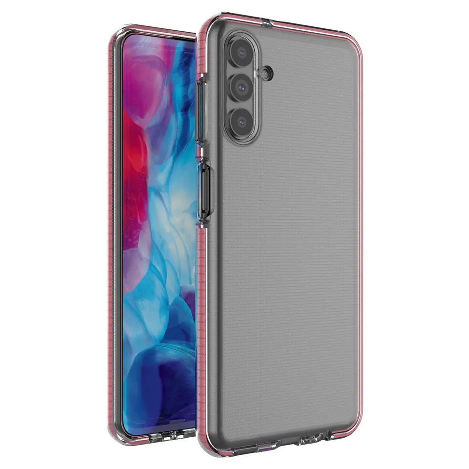 ⁨Spring Case pokrowiec żelowe etui z kolorową ramką do Samsung Galaxy A13 5G jasnoróżowy⁩ w sklepie Wasserman.eu