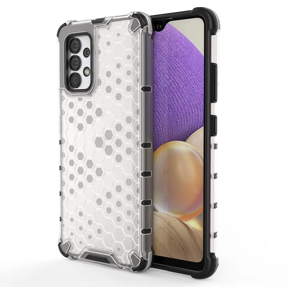 ⁨Honeycomb etui pancerny pokrowiec z żelową ramką Samsung Galaxy A13 5G przezroczysty⁩ w sklepie Wasserman.eu