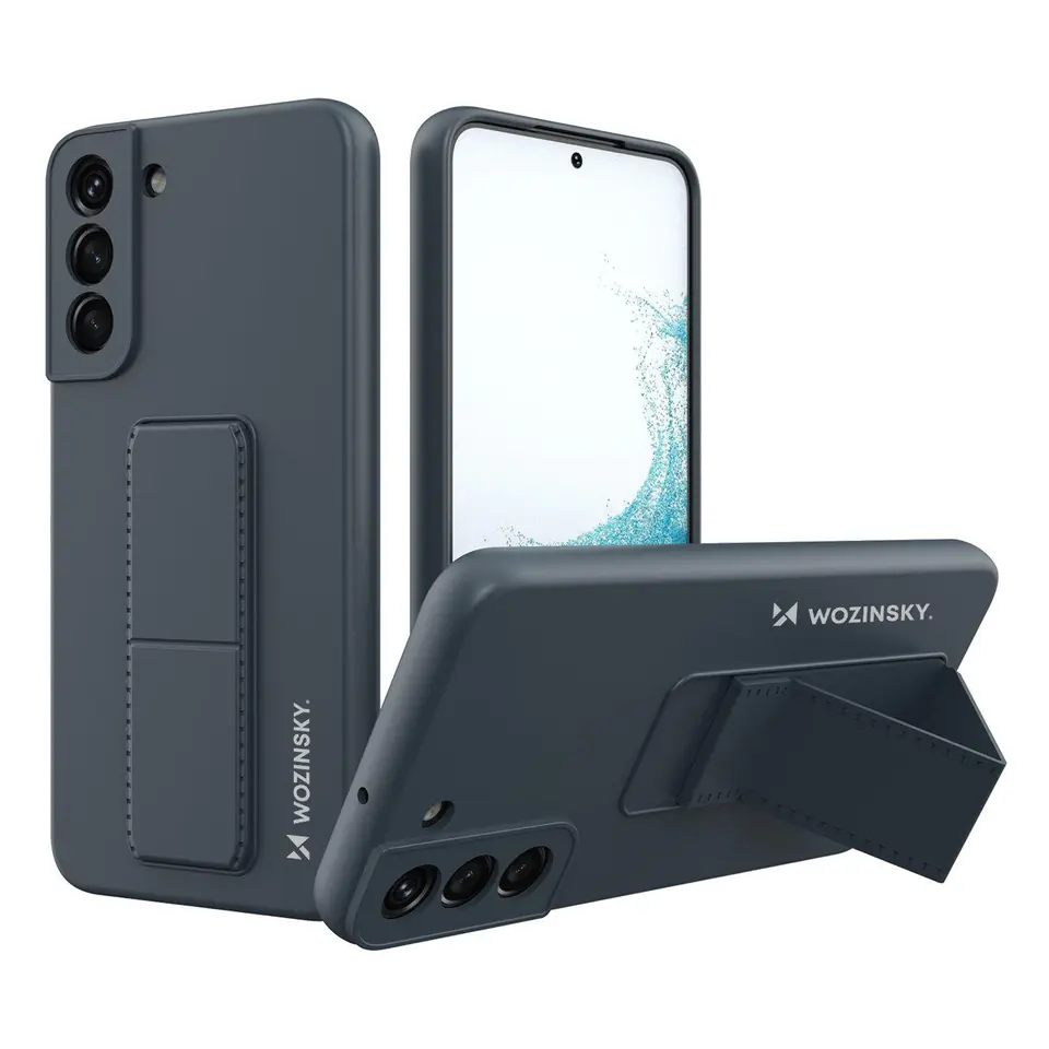 ⁨Wozinsky Kickstand Case silikonowe etui z podstawką etui Samsung Galaxy S22+ granatowe⁩ w sklepie Wasserman.eu