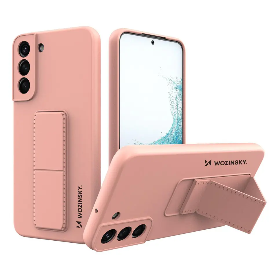 ⁨Wozinsky Kickstand Case silikonowe etui z podstawką etui Samsung Galaxy S22+ różowe⁩ w sklepie Wasserman.eu