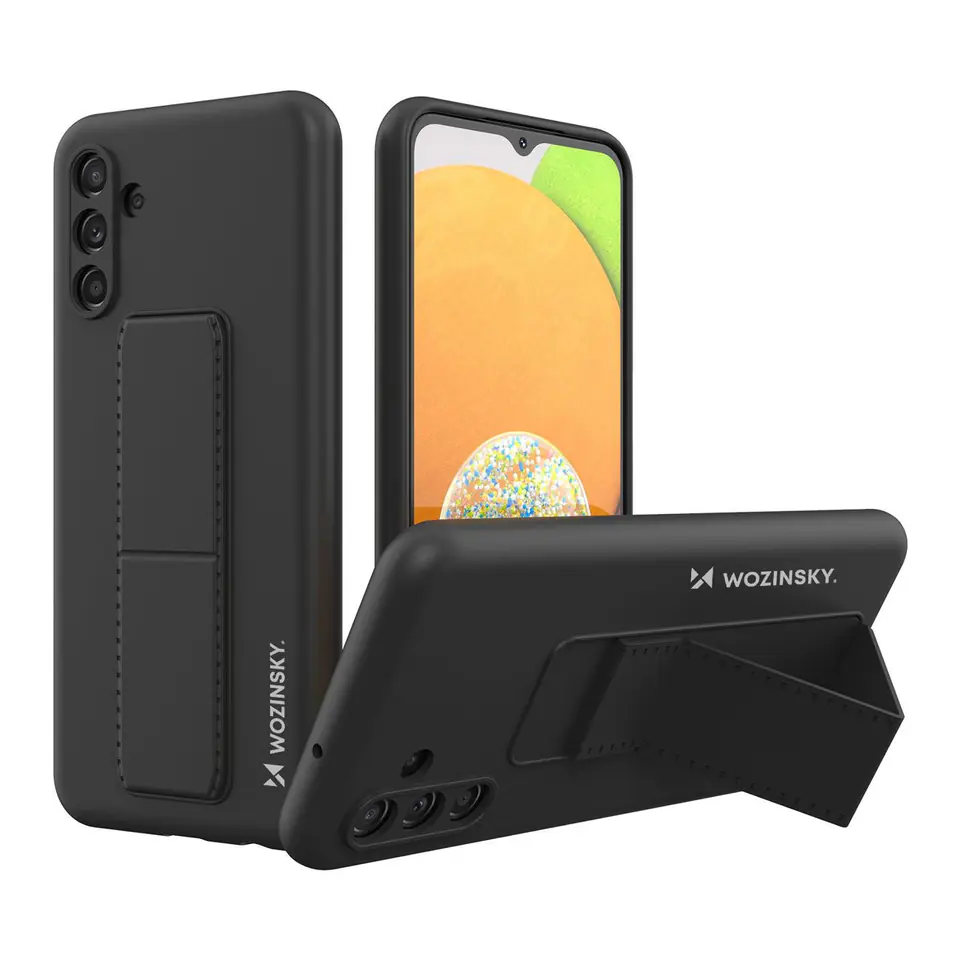 ⁨Wozinsky Kickstand Case silikonowe etui z podstawką etui Samsung Galaxy A13 5G czarne⁩ w sklepie Wasserman.eu