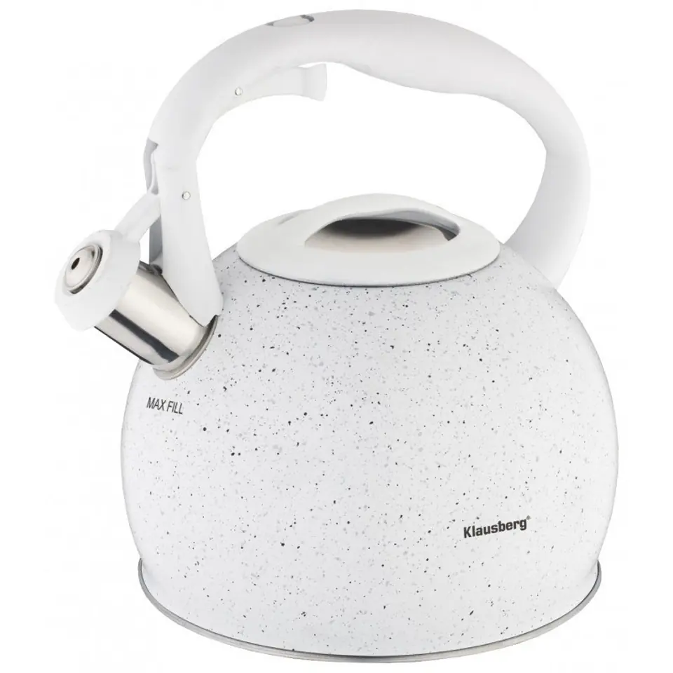 ⁨KETTLE WITH WHISTLE 3L KLAUSBERG KB-7265 MARBLE⁩ at Wasserman.eu