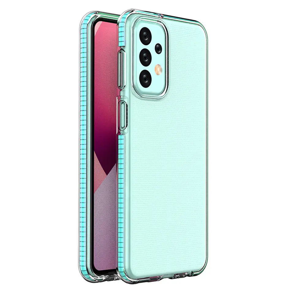 ⁨Spring Case etui Samsung Galaxy A23 silikonowy pokrowiec z ramką jasnoniebieskie⁩ w sklepie Wasserman.eu