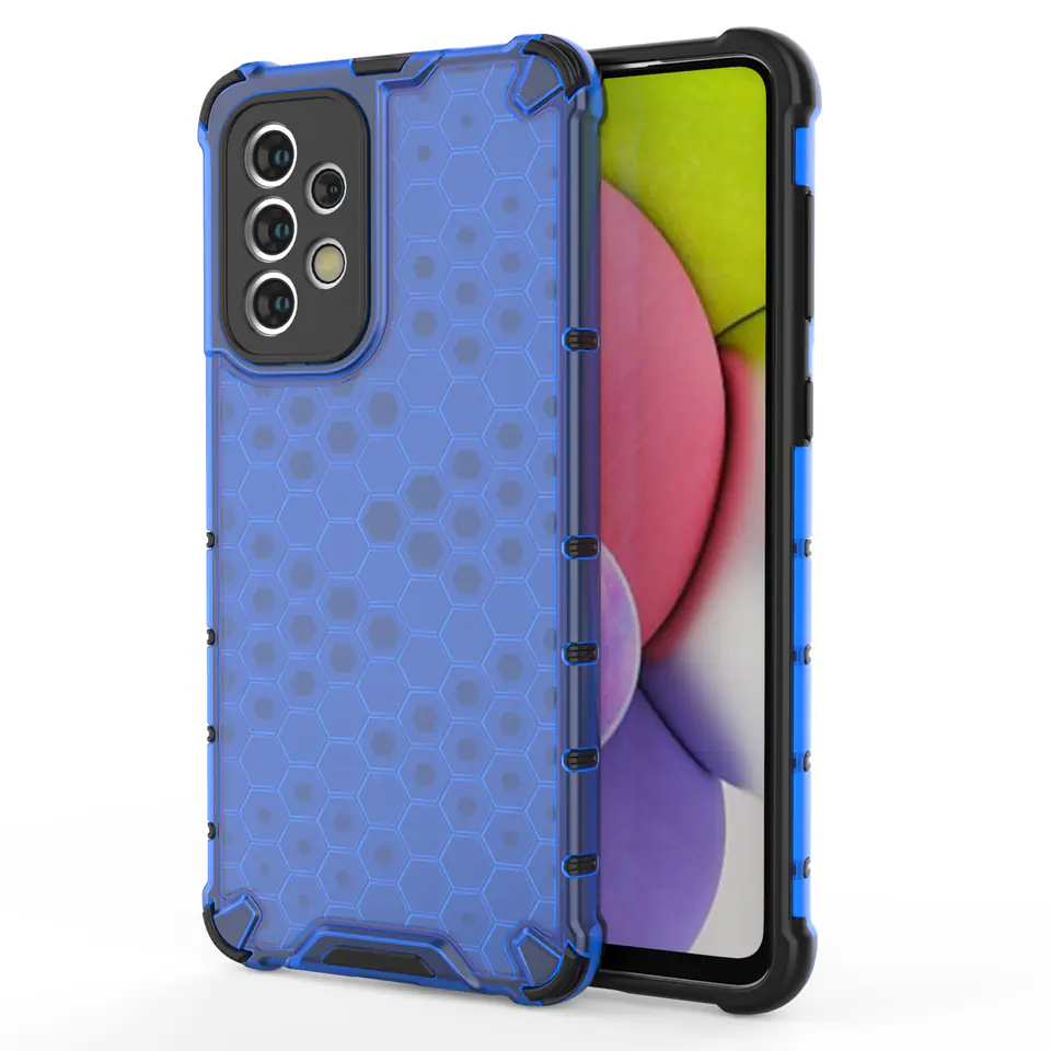 ⁨Honeycomb etui pancerny pokrowiec z żelową ramką Samsung Galaxy A33 5G niebieski⁩ w sklepie Wasserman.eu