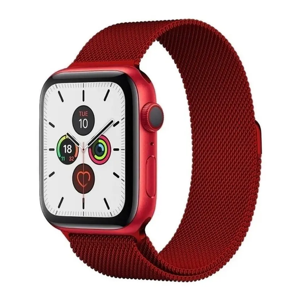 ⁨Magnetic Strap pasek do Watch 6 / 5 / 4 / 3 / 2 / SE (40mm / 38mm) magnetyczna opaska bransoleta bransoletka czerwony⁩ w sklepie Wasserman.eu