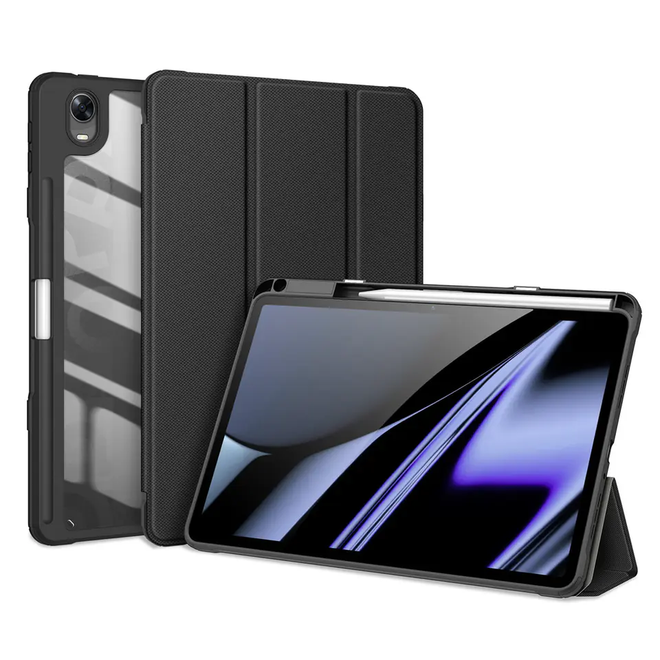 ⁨Dux Ducis Toby pancerne etui z klapką Smart Case do Oppo Pad z uchwytem na rysik czarny⁩ w sklepie Wasserman.eu