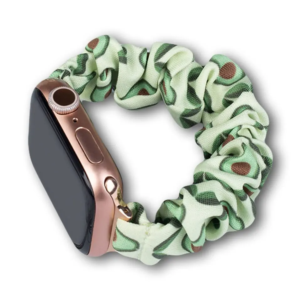 ⁨Materiałowa opaska do Watch 7 / 6 / 5 / 4 / 3 / 2 / SE (45 / 44 / 42mm) pasek bransoleta bransoletka na gumce awokado⁩ w sklepie Wasserman.eu
