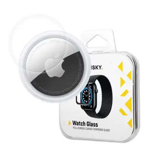 ⁨Wozinsky Watch Glass hybrydowe szkło do AirTag czarny⁩ w sklepie Wasserman.eu