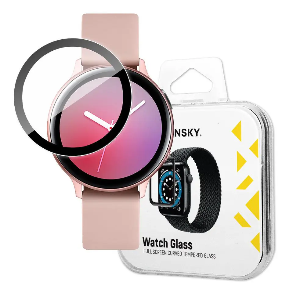 ⁨Wozinsky Watch Glass hybrydowe szkło do Samsung Galaxy Watch Active 2 44 mm czarny⁩ w sklepie Wasserman.eu