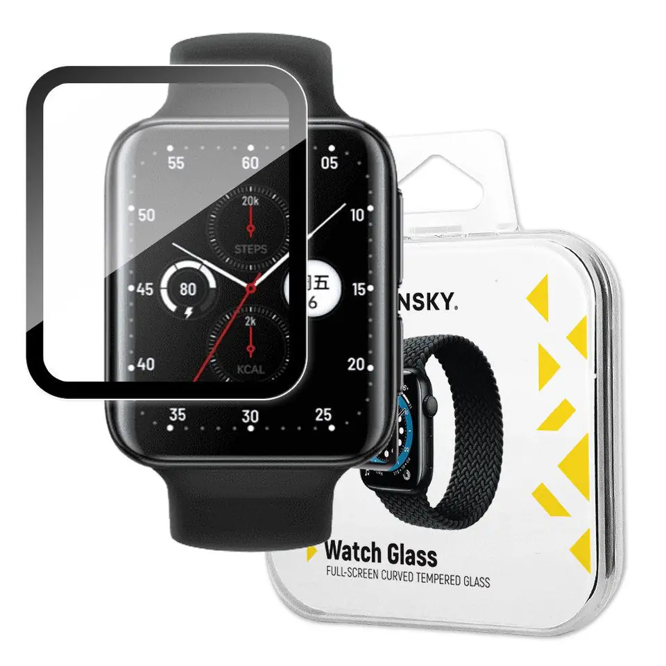 ⁨Wozinsky Watch Glass hybrydowe szkło do Oppo Watch 2 46 mm czarny⁩ w sklepie Wasserman.eu