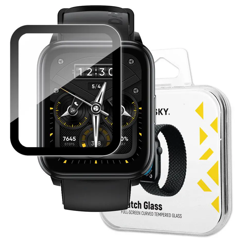 ⁨Wozinsky Watch Glass hybrydowe szkło do Realme Watch 2 Pro czarny⁩ w sklepie Wasserman.eu