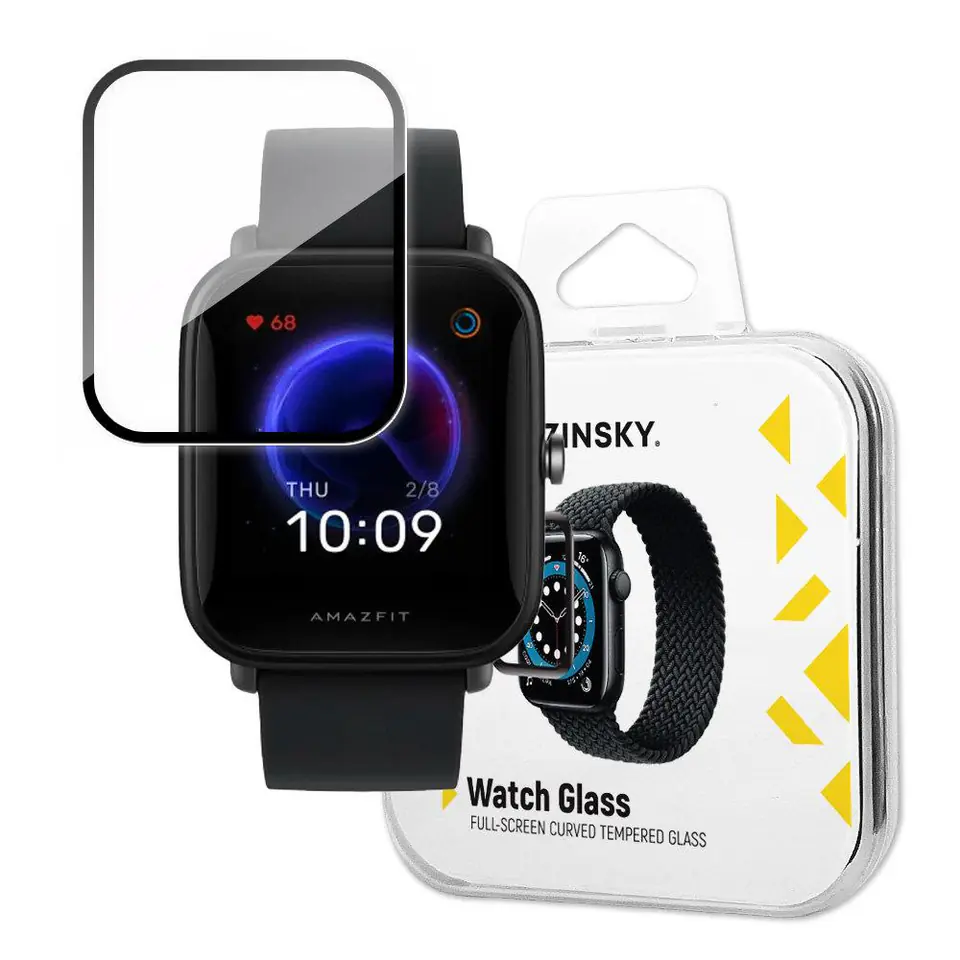 ⁨Wozinsky Watch Glass hybrydowe szkło do Xiaomi Amazfit Bip U czarny⁩ w sklepie Wasserman.eu