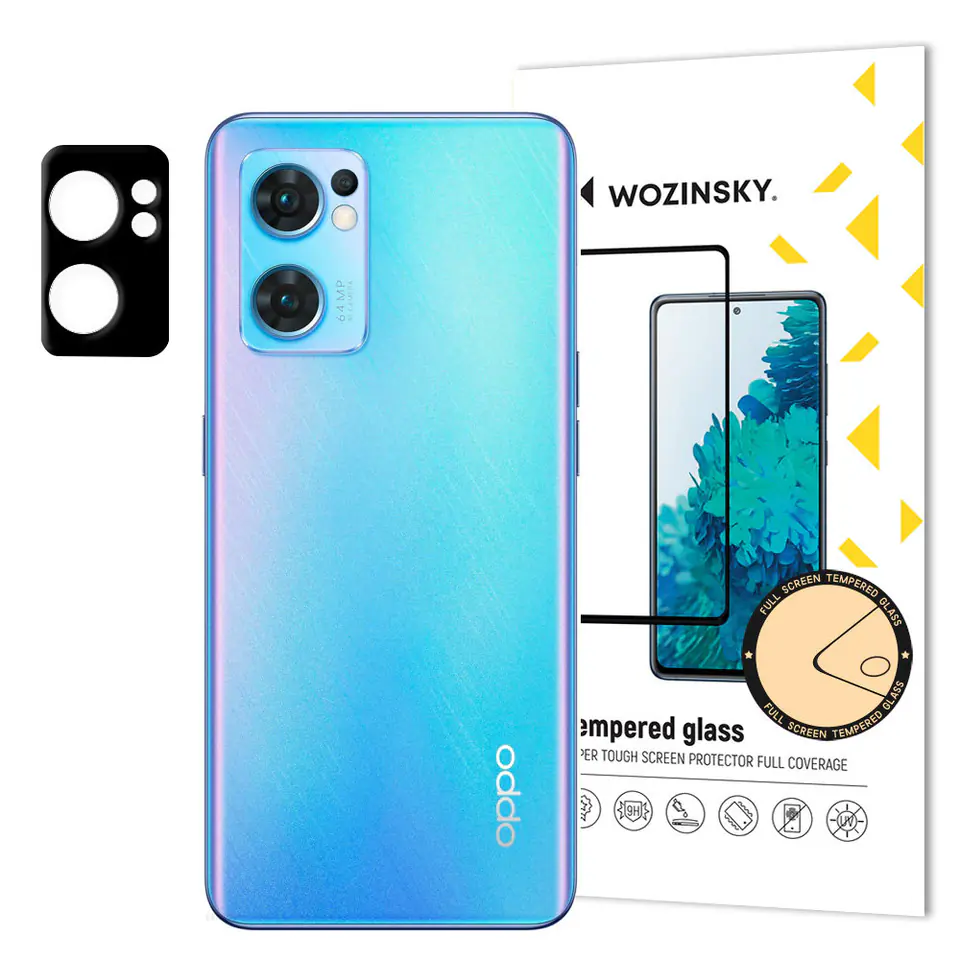 ⁨Wozinsky Full Camera Glass szkło hartowane 9H na cały aparat kamerę Oppo Reno7 5G⁩ w sklepie Wasserman.eu