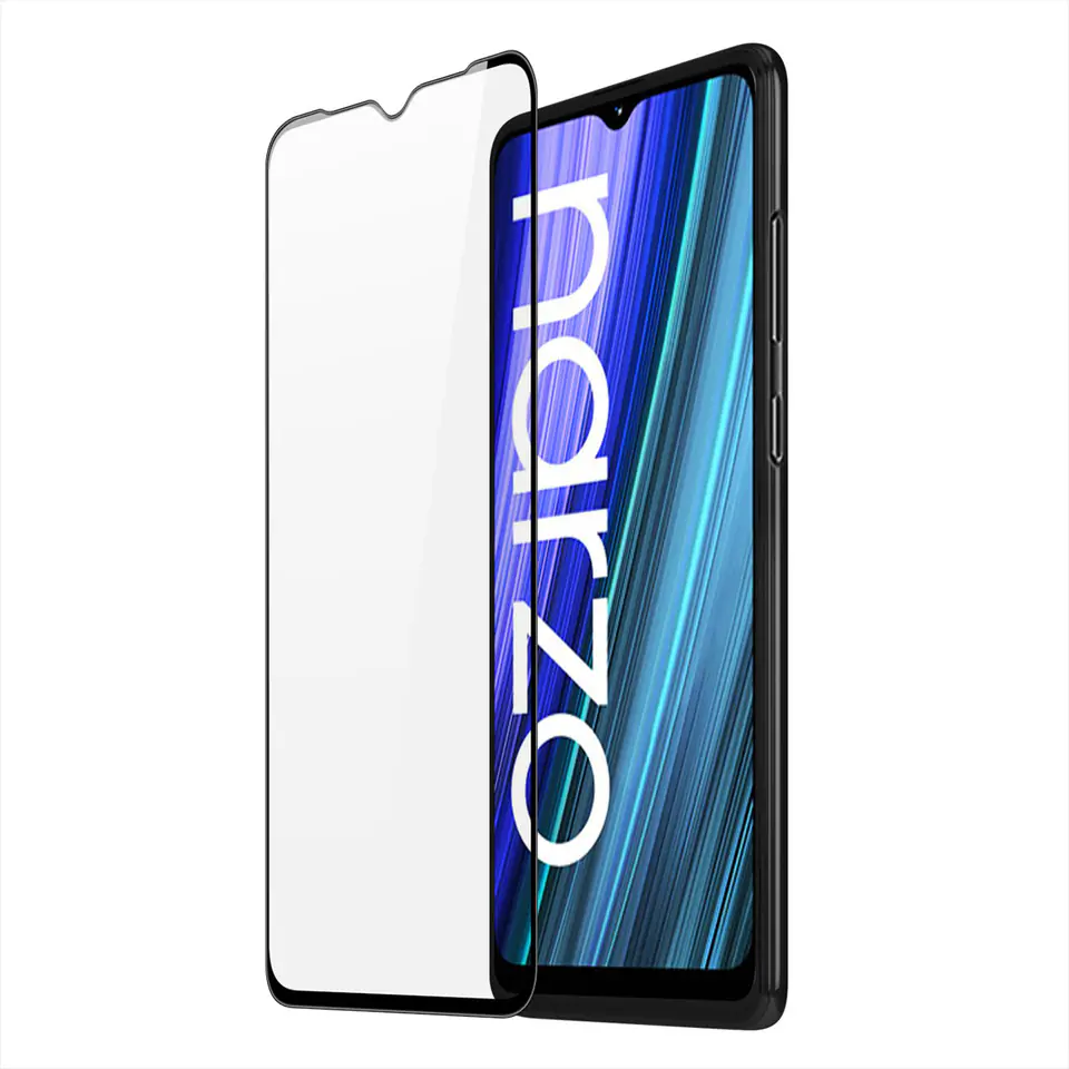 ⁨Dux Ducis 9D Tempered Glass wytrzymałe szkło hartowane 9H na cały ekran z ramką Realme Narzo 50A czarny (case friendly)⁩ w sklepie Wasserman.eu