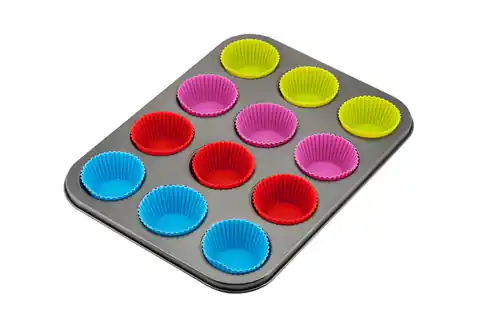 ⁨MUFFIN MOLD WITH SILICONE INSERTS KINGHOFF KH-4188⁩ at Wasserman.eu