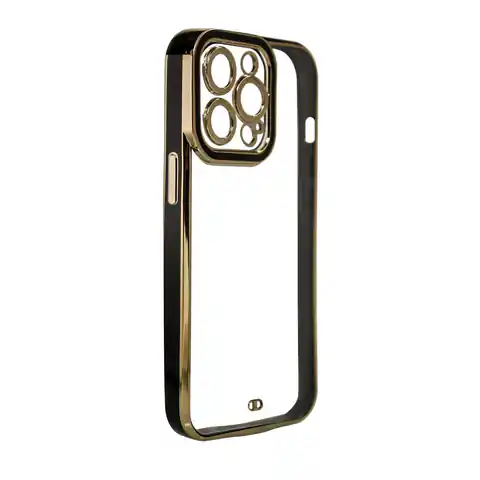 ⁨Fashion Case etui do Xiaomi Redmi Note 11 Pro żelowy pokrowiec ze złotą ramką czarny⁩ w sklepie Wasserman.eu