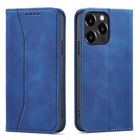 ⁨Magnet Fancy Case etui iPhone 14 Pro pokrowiec z klapką portfel podstawka niebieskie⁩ w sklepie Wasserman.eu