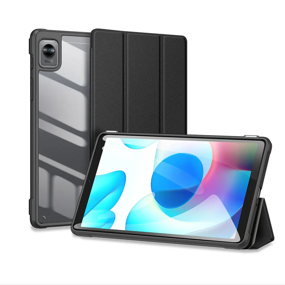 ⁨Dux Ducis Toby pancerne etui z klapką Smart Case do Realme Pad Mini z uchwytem na rysik czarny⁩ w sklepie Wasserman.eu