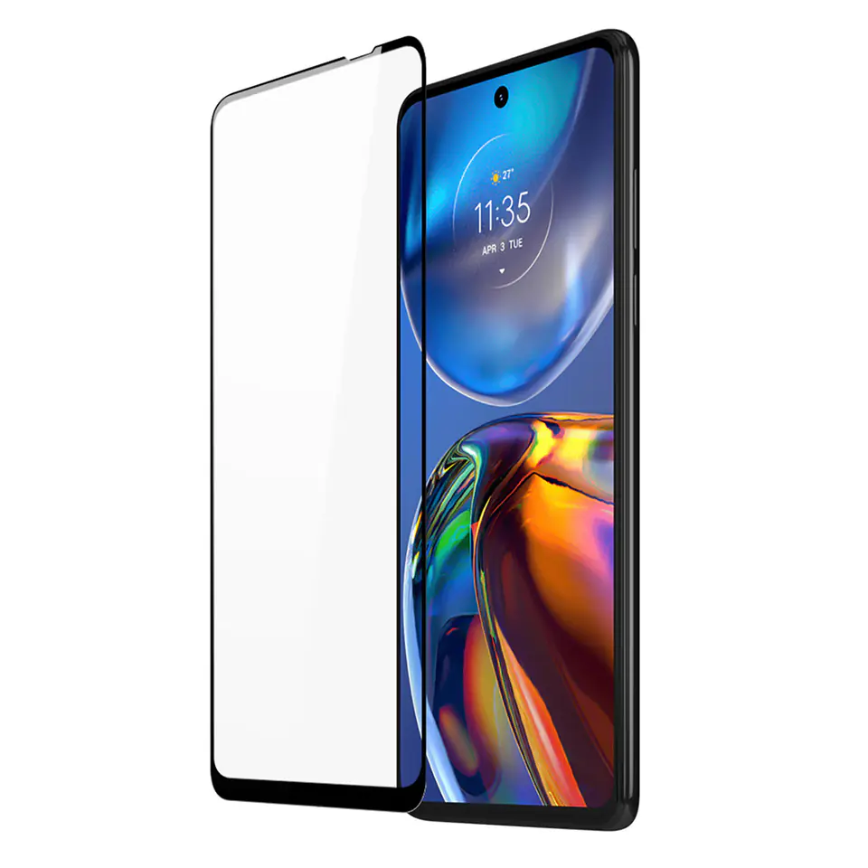 ⁨Dux Ducis 10D Tempered Glass wytrzymałe szkło hartowane 9H na cały ekran z ramką Motorola Moto E32 czarny (case friendly)⁩ w sklepie Wasserman.eu