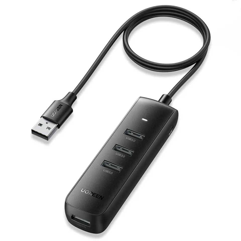 ⁨4in1 UGREEN CM416 USB to 4x USB 1m Hub Adapter (Black)⁩ at Wasserman.eu