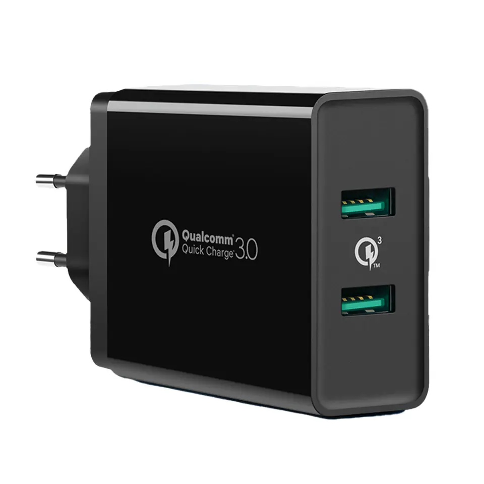 ⁨Ugreen ładowarka sieciowa 2xUSB-A 36W QC3.0 czarna (CD161)⁩ w sklepie Wasserman.eu