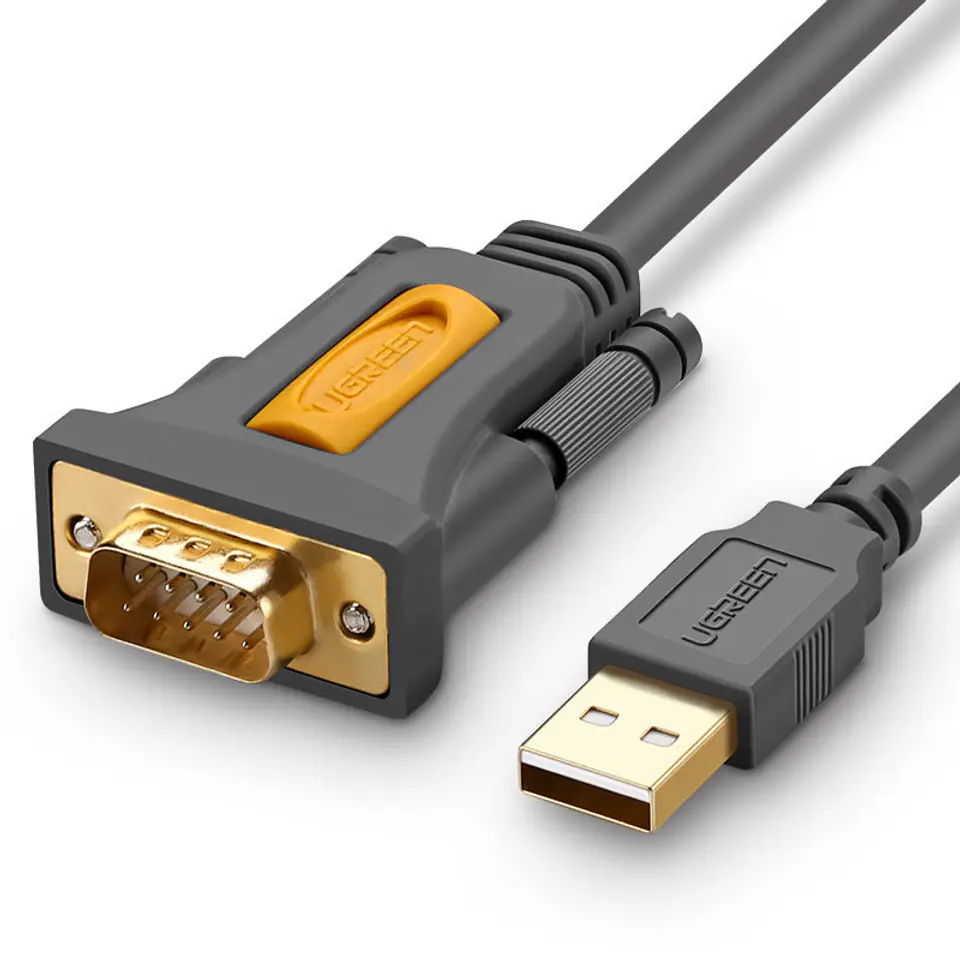 ⁨Ugreen kabel adapter USB-A - DB9 RS-232 1.5m szary (CR104)⁩ w sklepie Wasserman.eu