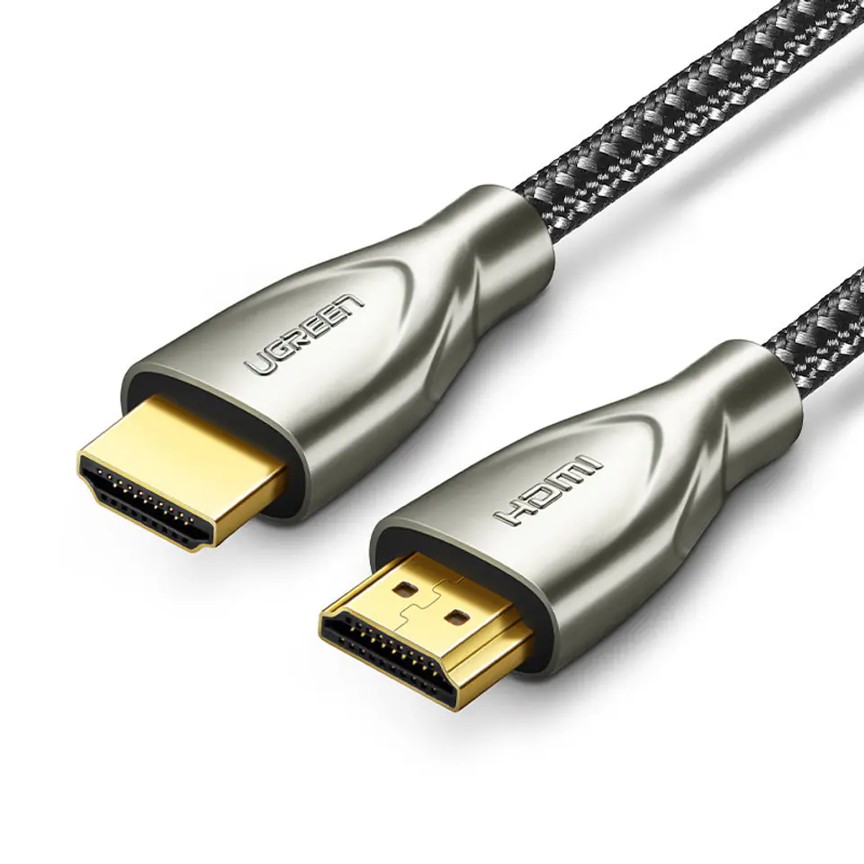 ⁨Wytrzymały kabel przewód HDMI 2.0 4K 60Hz w oplocie 1m szary⁩ w sklepie Wasserman.eu