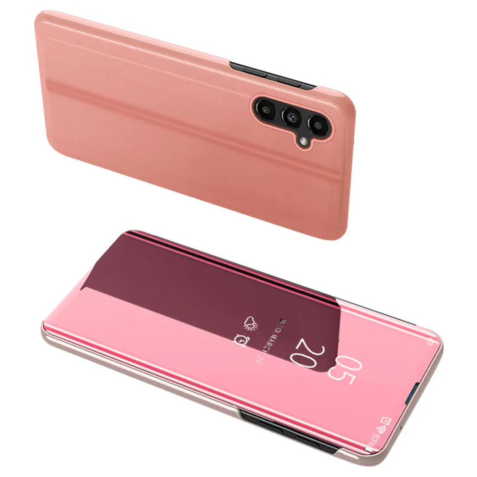 ⁨Clear View Case etui Samsung Galaxy A54 5G pokrowiec z klapką różowe⁩ w sklepie Wasserman.eu