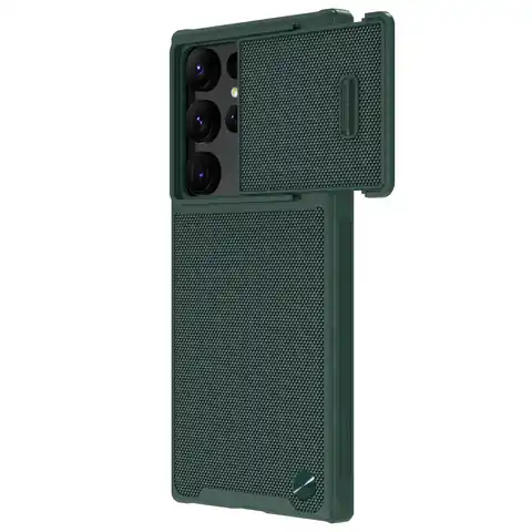 ⁨Nillkin Textured S Case etui Samsung Galaxy S22 Ultra pancerny pokrowiec z osłoną na aparat zielone⁩ w sklepie Wasserman.eu