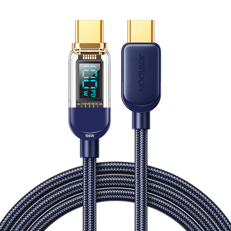 ⁨Kabel przewód USB-C do szybkiego ładowania i transferu danych 100W 1.2 m niebieski⁩ w sklepie Wasserman.eu