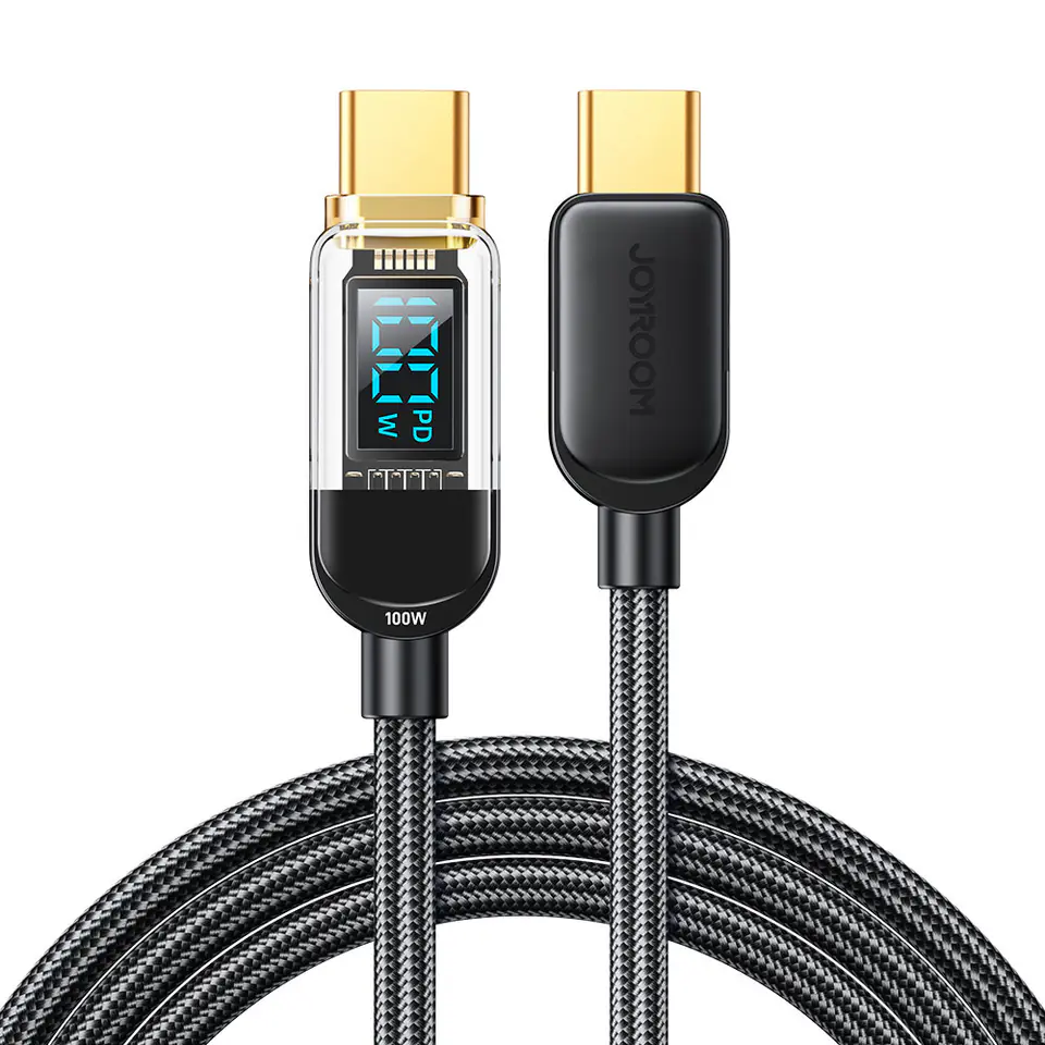 ⁨Kabel przewód USB-C do szybkiego ładowania i transferu danych 100W 1.2 m czarny⁩ w sklepie Wasserman.eu